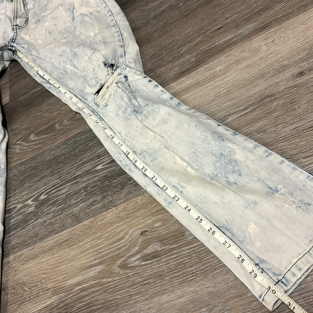 Hyper Denim Distressed Acid Wash Skinny Jeans